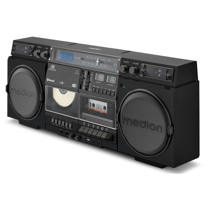 Medion LIFE® P66538 Retro-Boombox schwarz