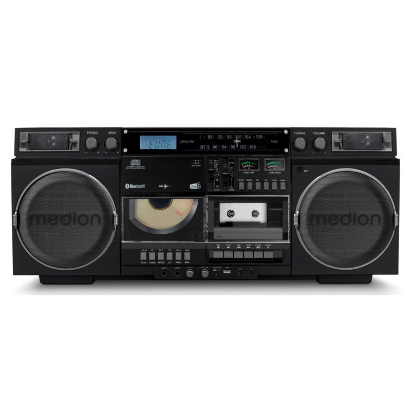 Medion LIFE® P66538 Retro-Boombox schwarz