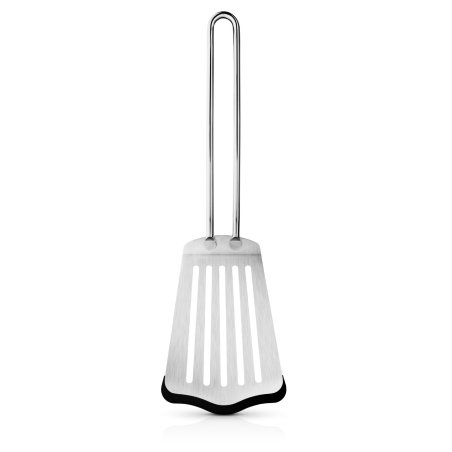Eva Trio - Spatula long with silicone - Brushed steel - 28 cm