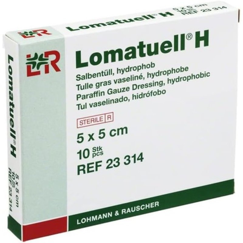 Lomatuell H Ointment Tulle 5 x 5 cm