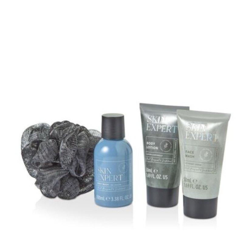 The Kind Edit Co Skin Expert Travelers Bag Body Wash Face Scrub Body Lotion