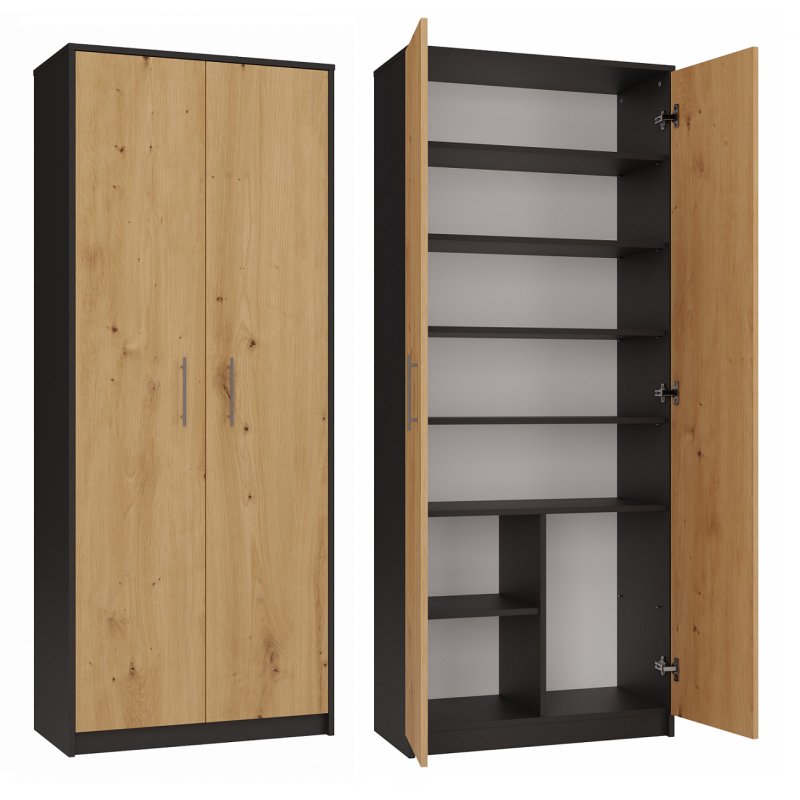 Topeshop OLIV 2D ANT/ART KPL bibliothèque de bureau