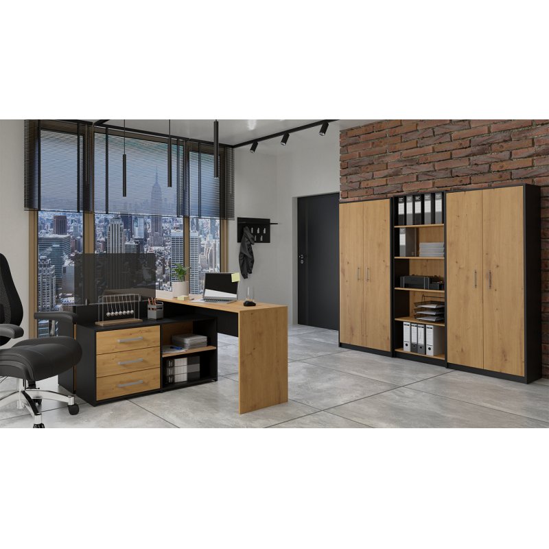 Topeshop OLIV 2D ANT/ART KPL office bookcase