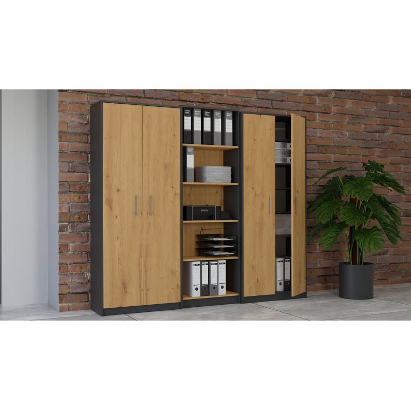 Topeshop OLIV 2D ANT/ART KPL bibliothèque de bureau