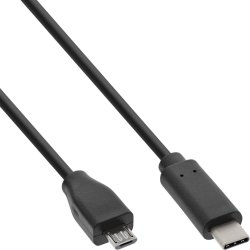 INLINE USB 2.0 Kabel Typ C Stecker an Micro-B Stecker schwarz 2m