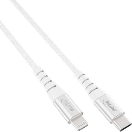 InLine USB-C Lightning cable, for iPad, iPhone, iPod, silver/aluminium, 2m