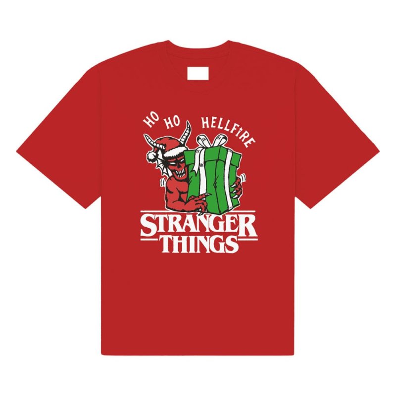 Stranger Things T-Shirt Ho Ho Hellfire Size S