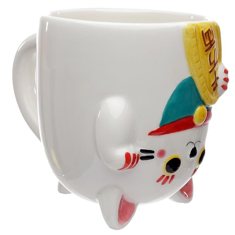 MANEKI-NERO - Blanc - Mug Couvercle 3D 500ml