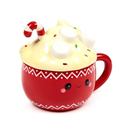 KAWAII - Chocolat Chaud - Mug Couvercle 3D 325ml
