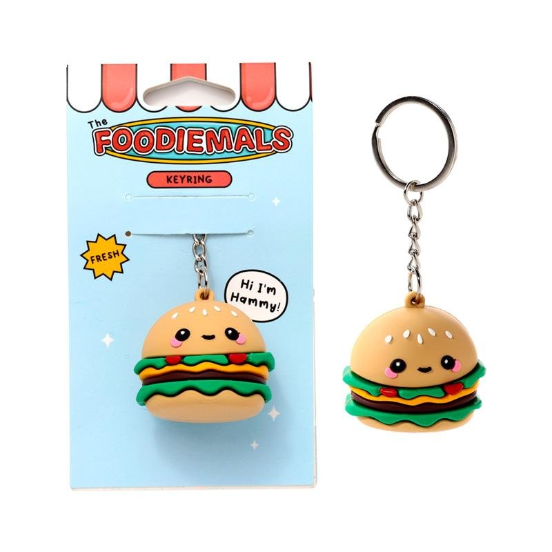 KAWAII - Hammy le Burger - Porte-clés 3D en PVC