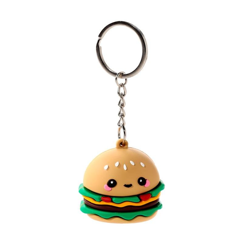 KAWAII - Hammy le Burger - Porte-clés 3D en PVC