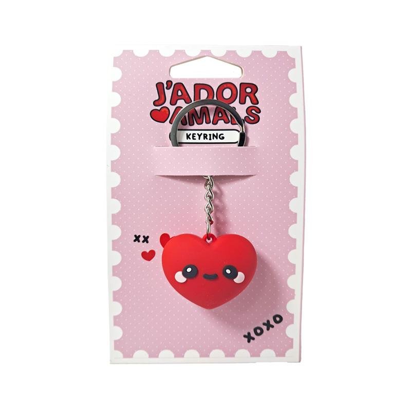 KAWAII - Coeur - Porte-clés 3D en PVC