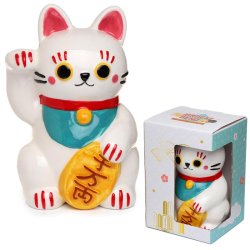 MANEKI-NEKO - Blanc - Tirelire 15cm