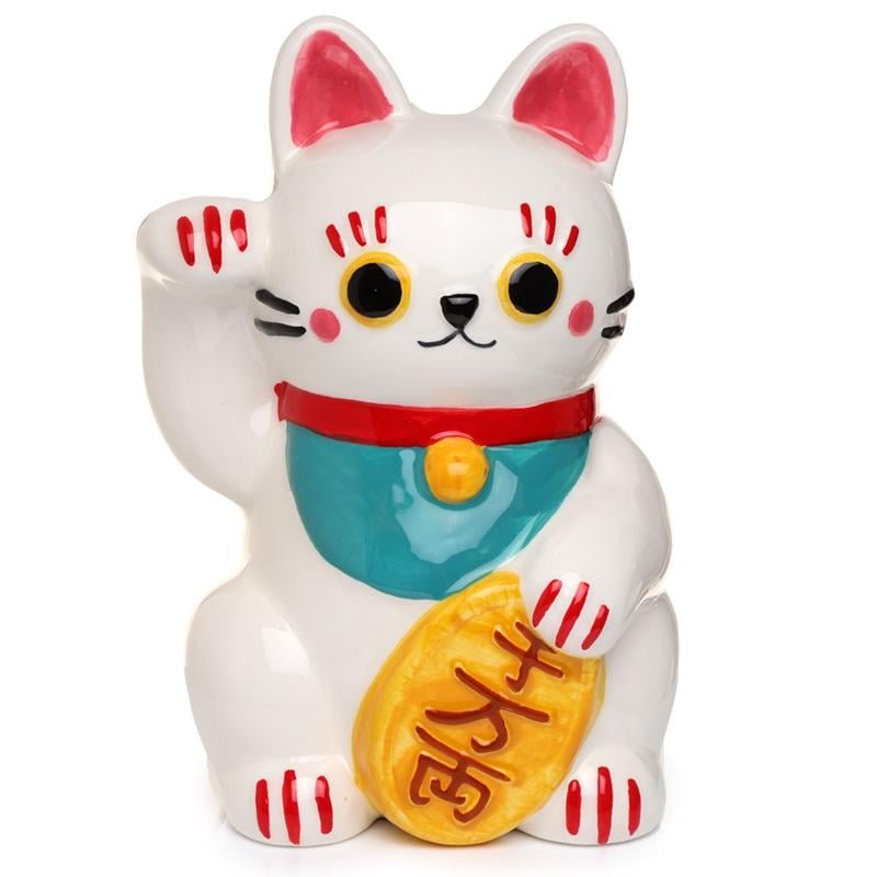 MANEKI-NEKO - Blanc - Tirelire 15cm