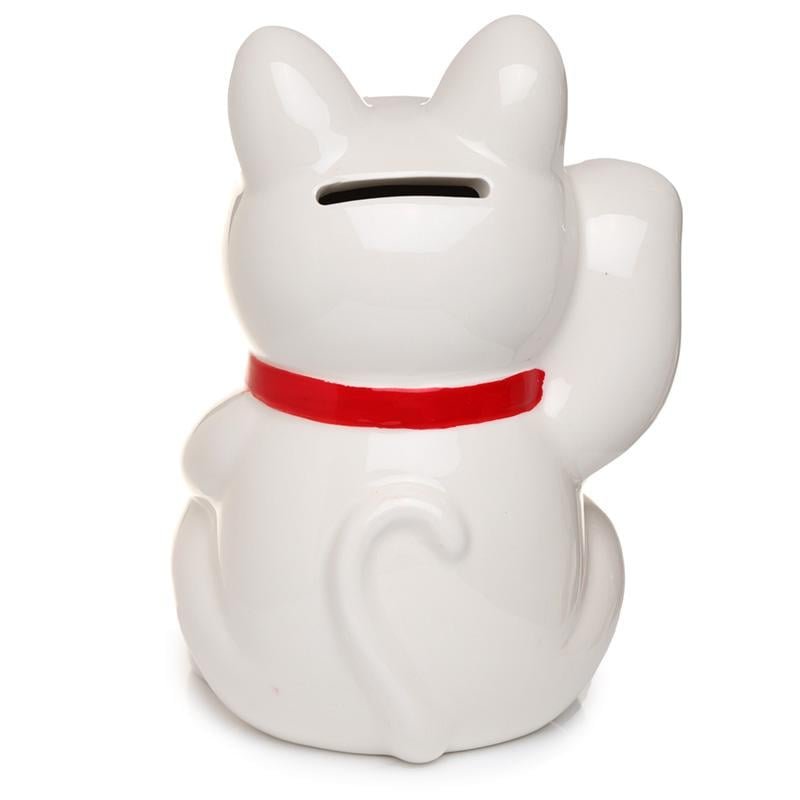 MANEKI-NEKO - Blanc - Tirelire 15cm