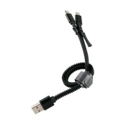 Muvit MLUSC0007 USB cable 0.35 m USB A 2 x Micro-USB B Black