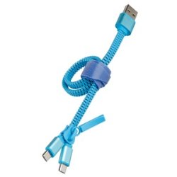 Muvit MLUSC0009 USB cable 0.35 m USB A 2 x Micro-USB B Blue