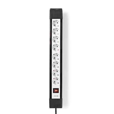 Nedis EXSO830F1PRO power extension 3 m 8 AC outlet(s) Indoor Black, White