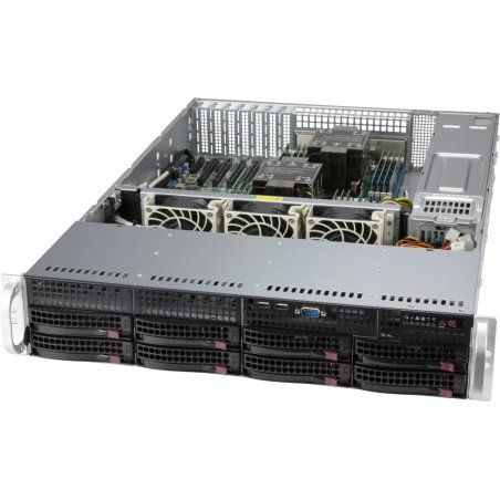 Supermicro CSE-825BTQC-R1K23LPB unité centrale Support Noir 1200 W