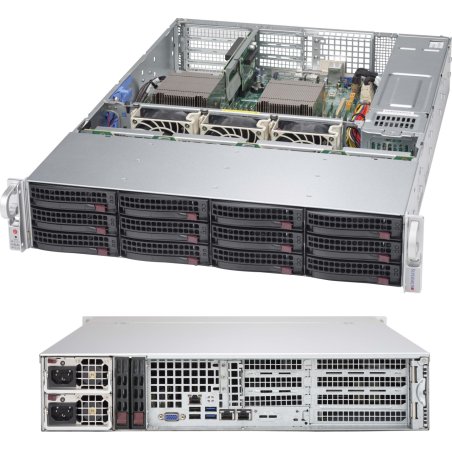 Supermicro SuperChassis 826BAC4-R1K23WB Rack Black 1200 W