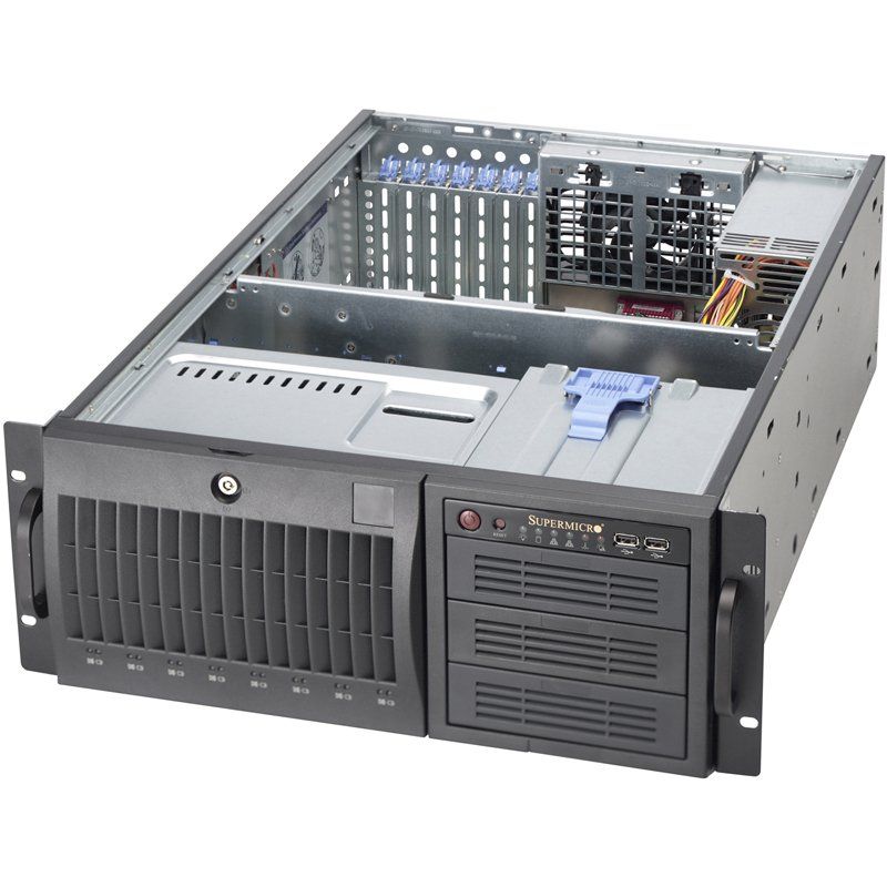 Supermicro 743AC-668B Full Tower Rack-Mountable Workstation / Server Case with 668W 80PLUS Platinum Power Supply