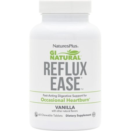 Natures Plus GI Natural Reflux Ease Vanilla Chewable Tablets 60