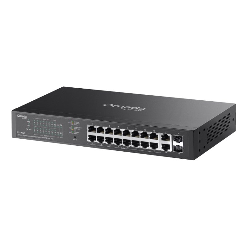 OMADA ES220GP network switch Managed Gigabit Ethernet (10/100/1000) Power over Ethernet (PoE) Black