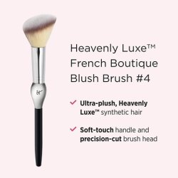 it COSMETICS Heavenly Luxe French Boutique Blush Brush 4 for Cream and Powder Blush with Soft-Focus Naturally Pretty