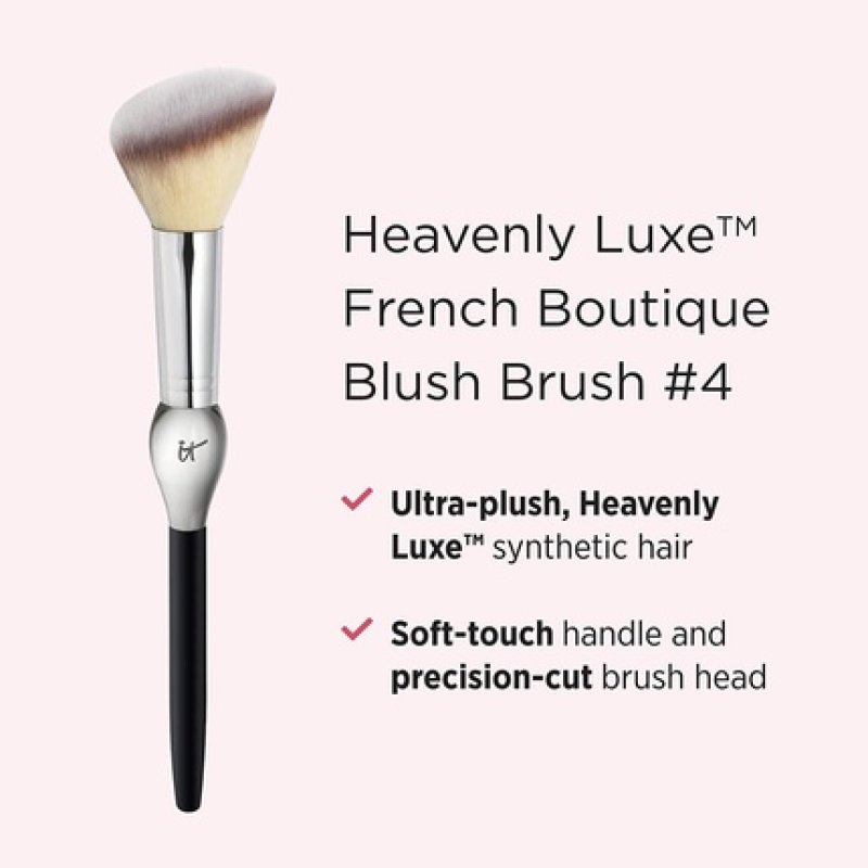 it COSMETICS Heavenly Luxe French Boutique Blush Brush 4 for Cream and Powder Blush with Soft-Focus Naturally Pretty
