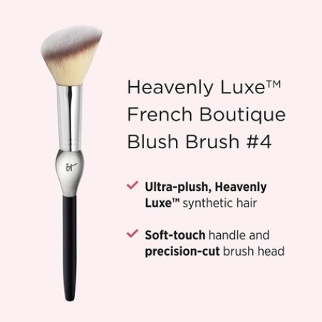 it COSMETICS Heavenly Luxe French Boutique Blush Brush 4 for Cream and Powder Blush with Soft-Focus Naturally Pretty