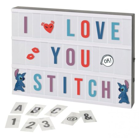 STITCH - Boite Lumineuse à Message avec 384 lettres Télécommande