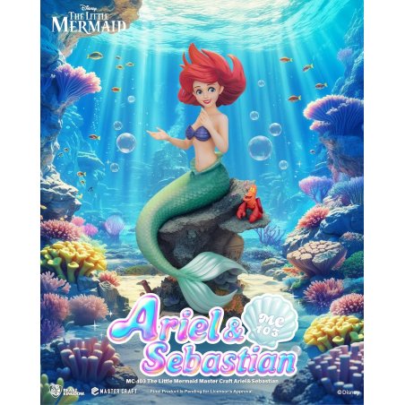 LA PETIT SIRENE - Ariel & Sebastien - Statuette Master Craft 42.8cm