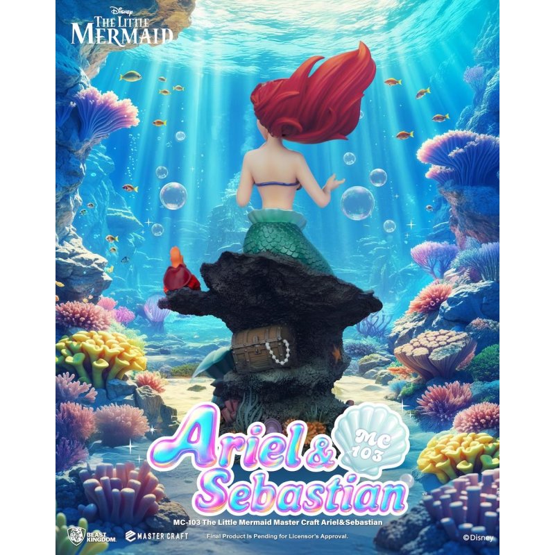 LA PETIT SIRENE - Ariel & Sebastien - Statuette Master Craft 42.8cm