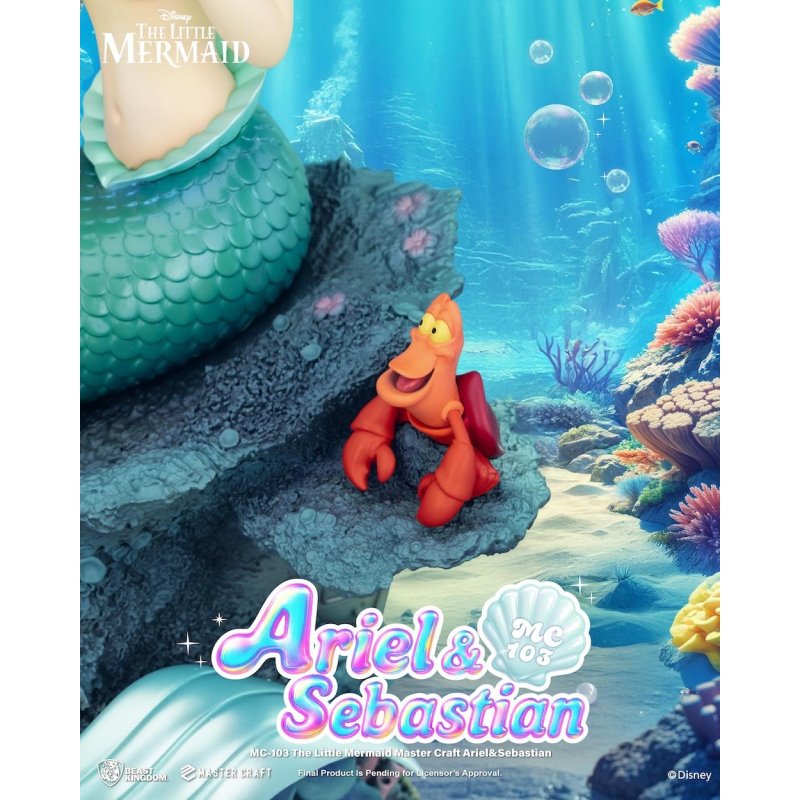 LA PETIT SIRENE - Ariel & Sebastien - Statuette Master Craft 42.8cm