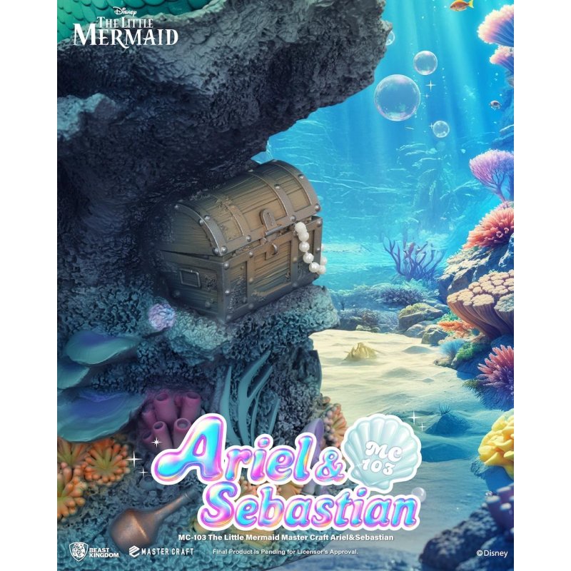 LA PETIT SIRENE - Ariel & Sebastien - Statuette Master Craft 42.8cm
