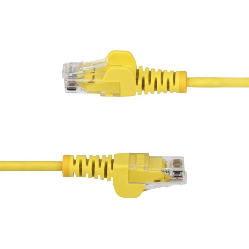 CBLE ETHERNET CAT6 JAUNE FIN DE 25CM SNAGLESS 100W POE