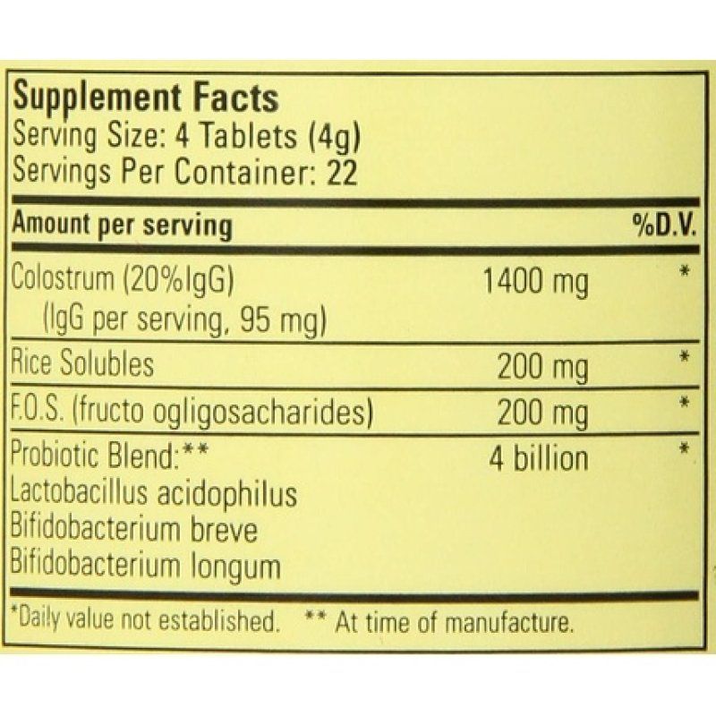 Child Life Probiotics Plus Colostrum Chewable Tablets Mixed Berry Flavor 90 Count