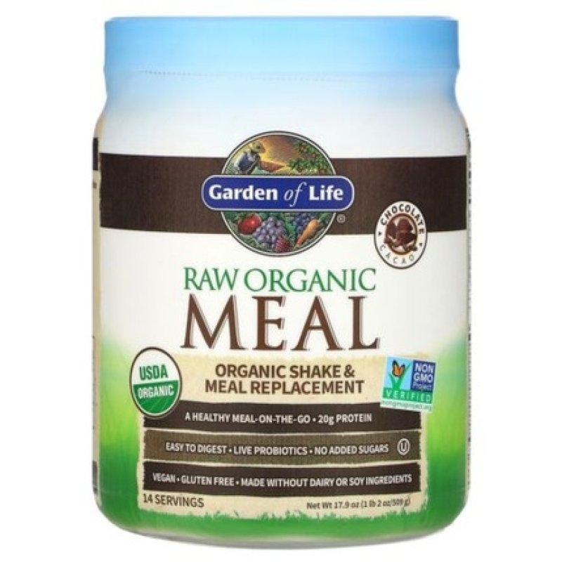 Garden of Life RAW Organic Meal Chocolate Cacao Shake and Meal Replacement - 2 Pack