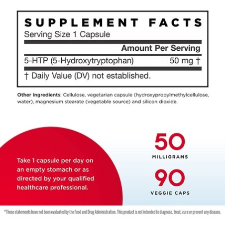 Jarrow Formulas 5-HTP 50mg 90 Capsules