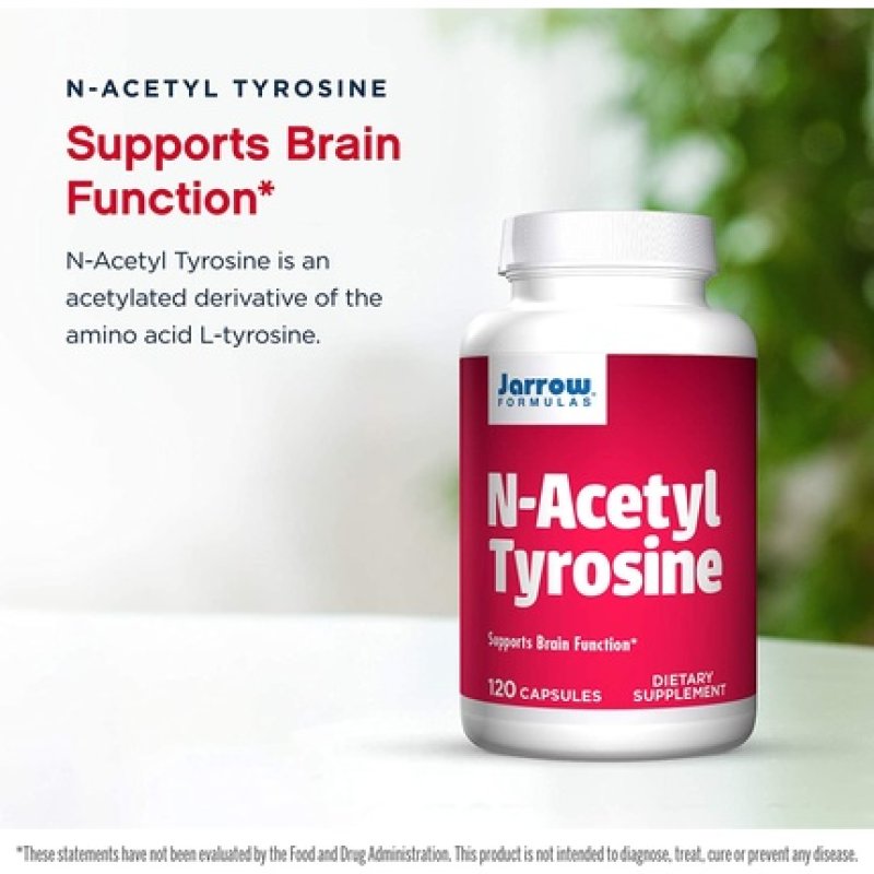 Jarrow Formulas N-Acetyl-Tyrosine 350mg 120 Capsules - Gluten Free