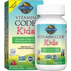 Garden of Life Vegetarian Multivitamin Supplement for Kids Vitamin Code Kids Chewable Raw Whole Food Vitamin with