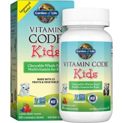 Garden of Life Vegetarian Multivitamin Supplement for Kids Vitamin Code Kids Chewable Raw Whole Food Vitamin with