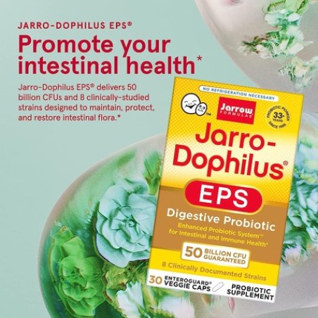 Jarrow Formulas Jarro-Dophilus EPS Clinically Studied Multi-Strain Probiotic 50 Billion CFU 30 Count