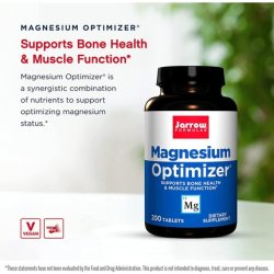 Jarrow Formulas Magnesium Optimizer Important for Bone Health 200 Tablets
