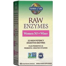 Garden of Life Raw Enzymes for Women 50 & Wiser 90 Capsules