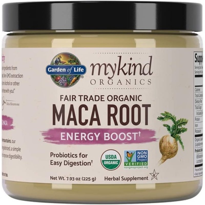 Garden of Life mykind Organics Fair Trade Organic Gelatinized Peruvian Maca Root Energy Boost 7.93oz (225g) Powder with