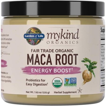 Garden of Life mykind Organics Fair Trade Organic Gelatinized Peruvian Maca Root Energy Boost 7.93oz (225g) Powder with