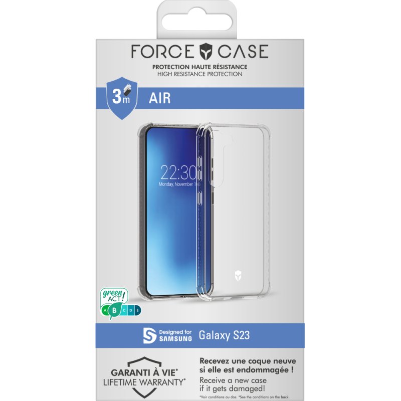 FORCE CASE FCAIRGS23T coque de protection pour téléphones portables Transparent