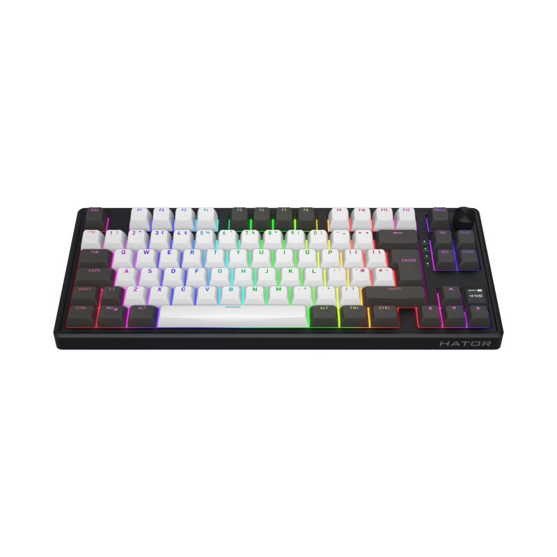 Clavier Gamer sans fil mécanique (Hator Aurum Linear) Hator Skyfall 80 Pro TKL RGB (Noir)