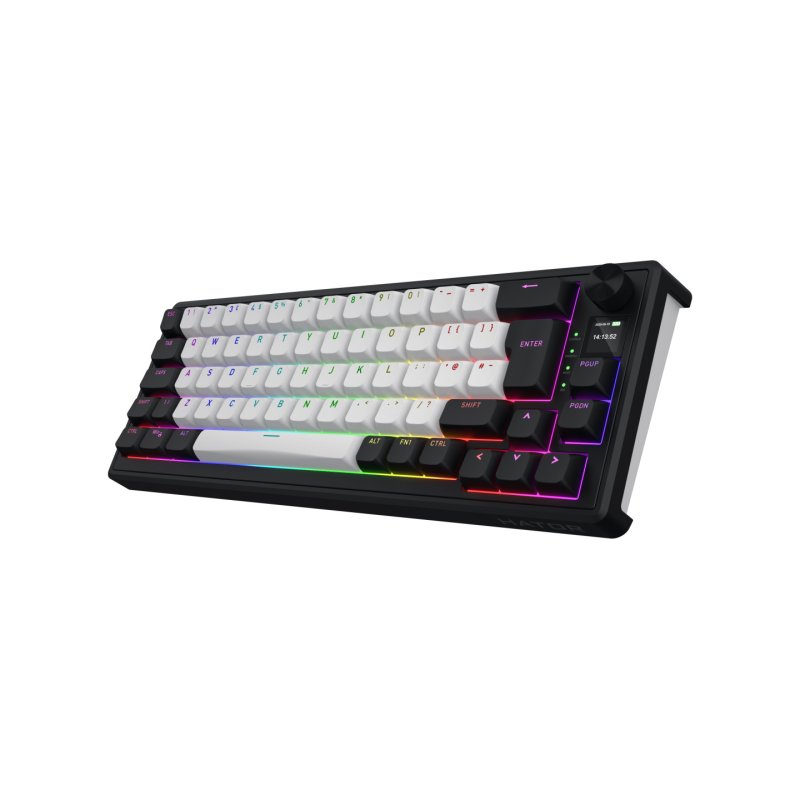 HATOR Skyfall 65 MAG ULTIMA 8K wireless clavier Gaming USB RF Wireless Bluetooth QWERTY Anglais britannique Noir,